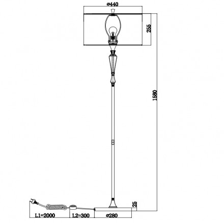 Торшер Maytoni Alicante MOD014FL-01N