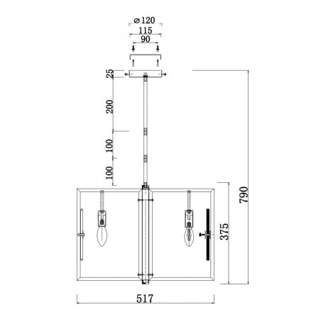 Подвесная люстра Maytoni Marmo MOD099PL-06G