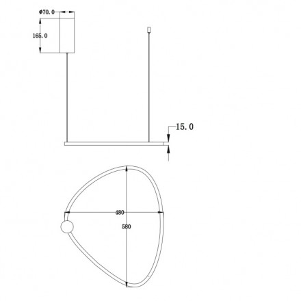 Светильник подвесной Maytoni Glint MOD072PL-L28B3K