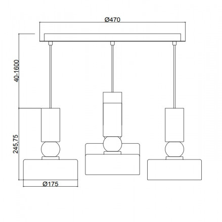 Подвесная люстра Maytoni Void MOD030PL-05GR