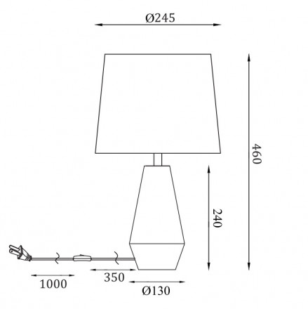 Настольная лампа Maytoni Calvin Table Z181-TL-01-B
