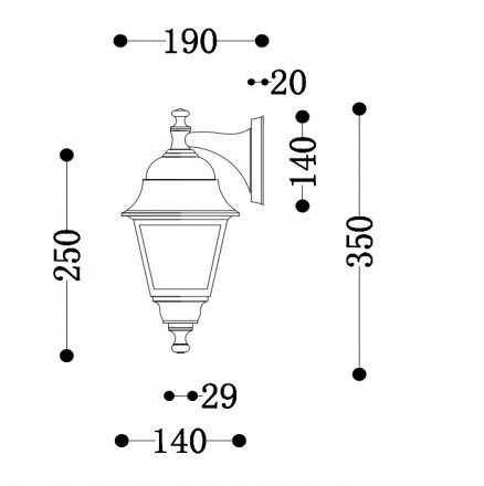 Уличный настенный светильник Maytoni Abbey Road O003WL-01B