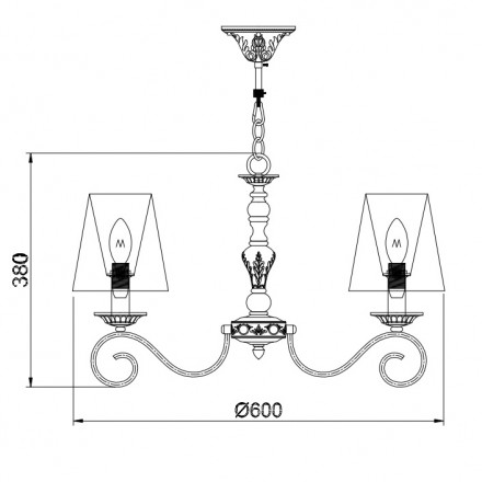 Подвесная люстра Maytoni Bouquet ARM023-06-S