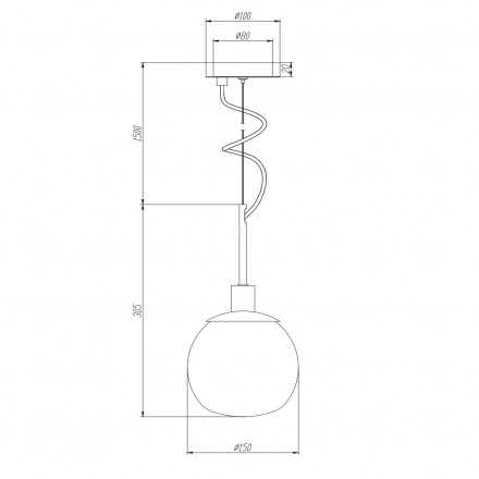 Подвесной светильник Maytoni Erich MOD221-PL-01-N