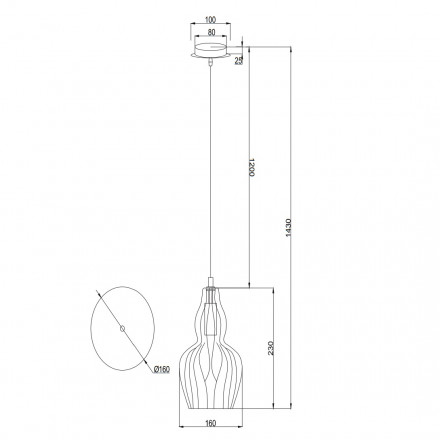 Подвесной светильник Maytoni Eustoma MOD238-PL-01-B