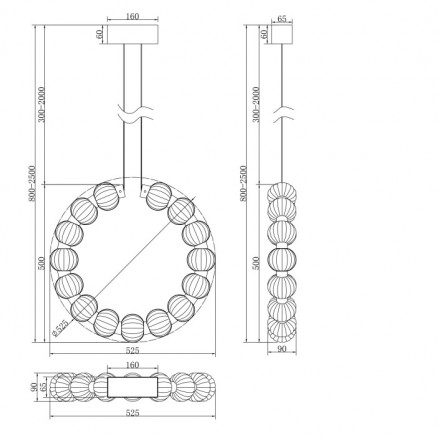 Подвесной светодиодный светильник Maytoni Amulet MOD555PL-L23CH4K