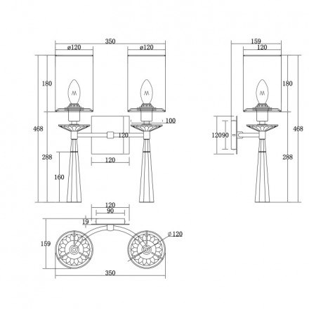 Бра Maytoni Bianco MOD224WL-02BS