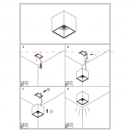 Потолочный светодиодный светильник Maytoni Technical Alfa Led C065CL-L12W4K
