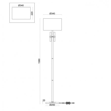 Торшер Freya Lino FR5186FL-01BS