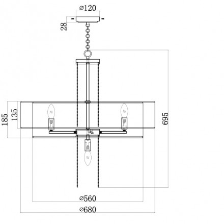 Люстра подвесная Maytoni Impressive MOD151PL-05G