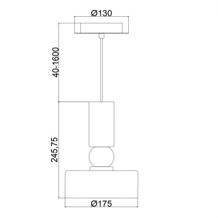 Подвесной светильник Maytoni Void MOD030PL-01GR