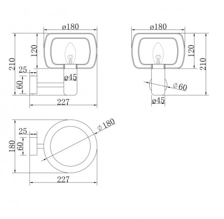 Бра Maytoni Vision MOD411WL-01G