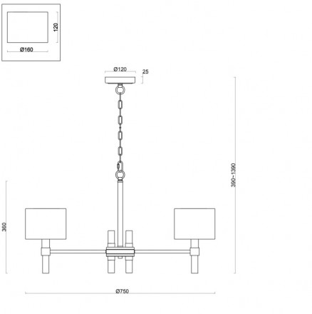 Люстра подвесная Freya Lino FR5186PL-06BS