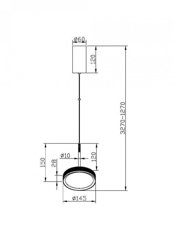 Светильник подвесной светодиодный Maytoni El MOD041PL-L15G3K