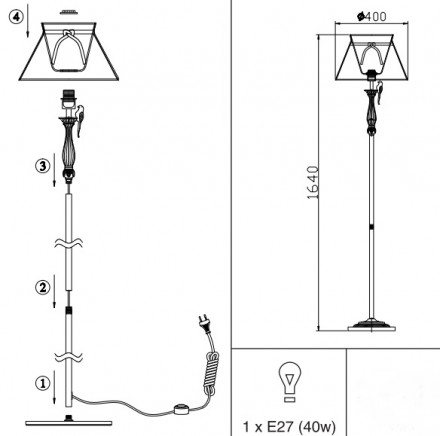 Торшер Maytoni Bird ARM013-22-W