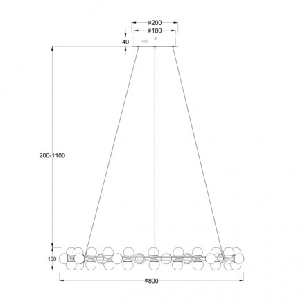 Подвесной светодиодный светильник Maytoni Tessara MOD081PL-L60G3K