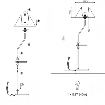 Торшер Maytoni Bouquet ARM023-FL-01-S
