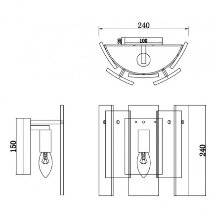 Настенный светильник Freya Ottimo FR5198WL-01BS