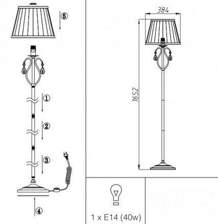 Торшер Maytoni Brionia ARM172-11-G