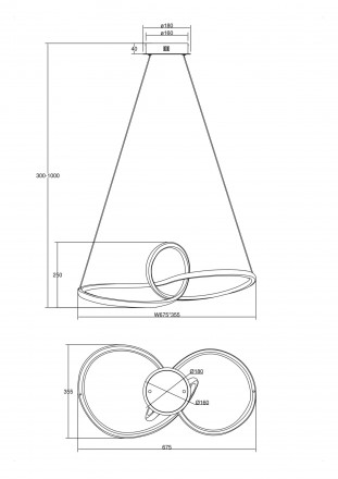 Подвесной светильник Freya Jumbo FR6047PL-L90CH
