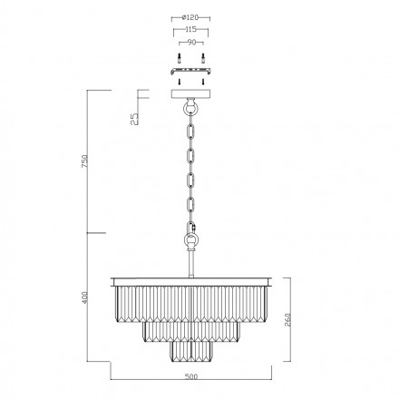 Подвесная люстра Maytoni Revero MOD085PL-07CH