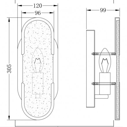 Светильник настенный Maytoni Marmo MOD099WL-01G3