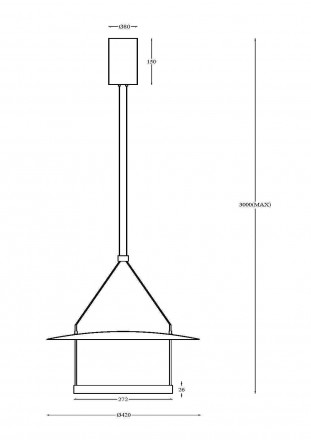 Светильник подвесной Maytoni Ambience MOD280PL-L23B3K