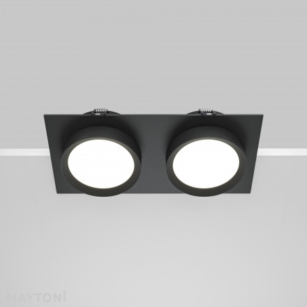 Светильник встраиваемый Maytoni Hoop DL086-02-GX53-SQ-B