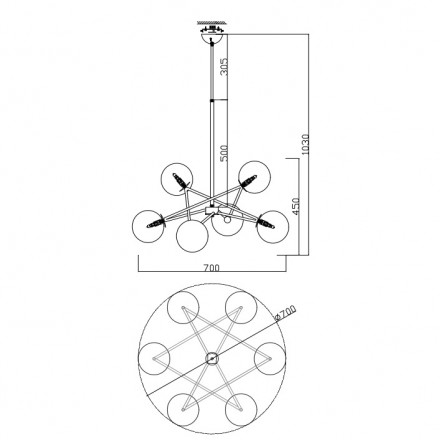 Подвесная люстра Freya Bumble FR5144PL-06TR