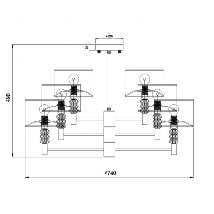 Потолочная люстра Maytoni Lincoln MOD527PL-06N
