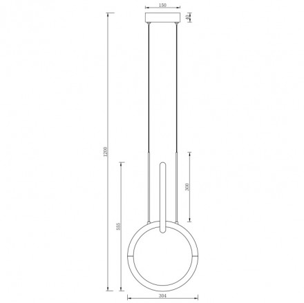 Светильник подвесной Maytoni Node MOD165PL-L18G3K