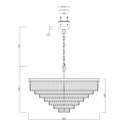 Подвесная люстра Maytoni Revero MOD085PL-16BS