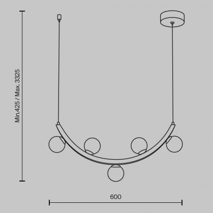Подвесной светильник светодиодный Maytoni Ambre MOD331PL-L12BS3K
