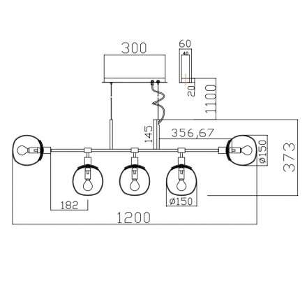Подвесная люстра Maytoni Erich MOD221-PL-05-N