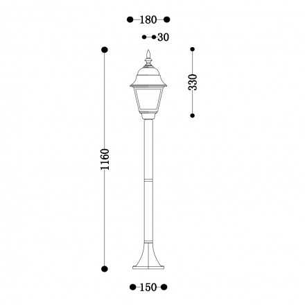 Уличный светильник Maytoni Abbey Road O003FL-01B
