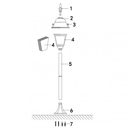 Уличный светильник Maytoni Abbey Road O003FL-01B