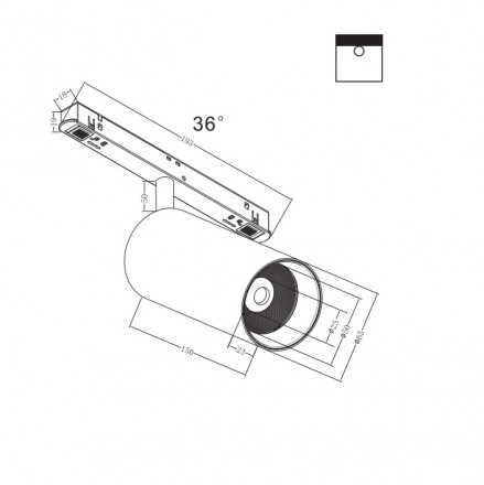Трековый светильник Maytoni Focus LED TR032-2-20W4K-M-B