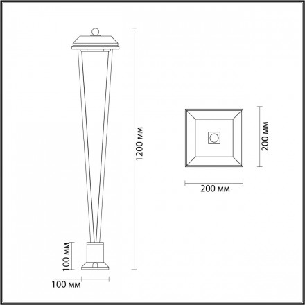 Уличный светодиодный светильник Odeon Light Nature Bearitz 6655/12GA