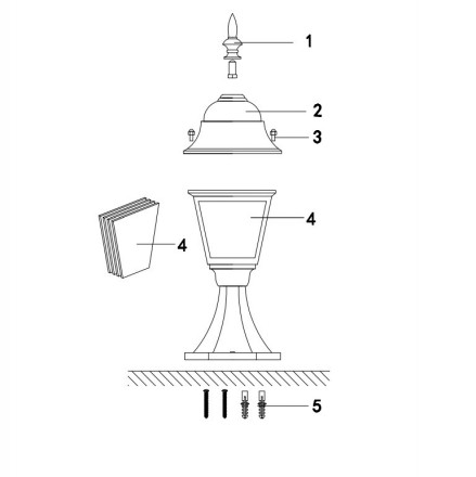 Уличный светильник Maytoni Abbey Road O004FL-01B
