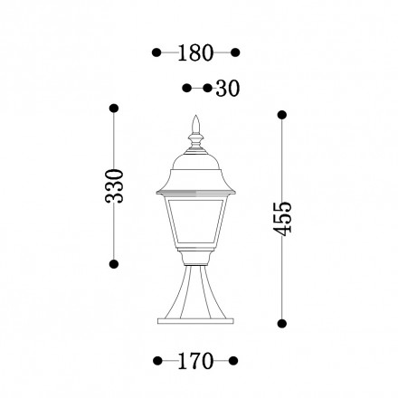 Уличный светильник Maytoni Abbey Road O004FL-01B