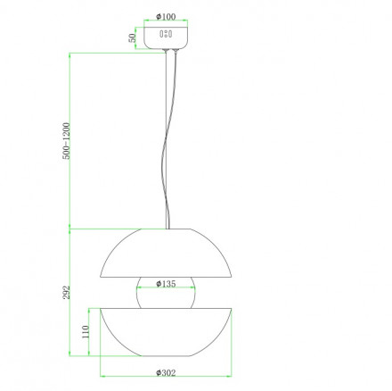 Светильник подвесной Maytoni Rebel MOD322PL-L6G3K