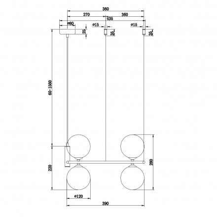 Подвесная люстра Maytoni Ring MOD013PL-04W
