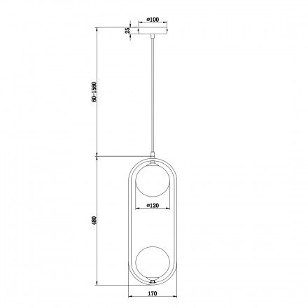 Подвесной светильник Maytoni Ring MOD013PL-02W