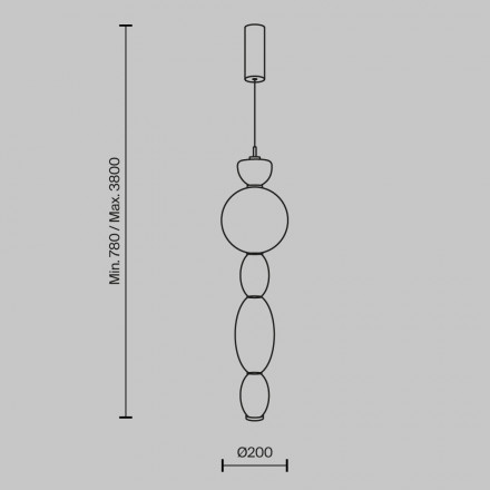 Светильник подвесной светодиодный Maytoni Adore MOD297PL-L17BS3K