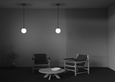 Подвесной светодиодный светильник Maytoni Technical Luna P039PL-5W3K-20INS-B