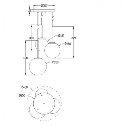 Светильник подвесной Maytoni Basic form MOD321PL-03B