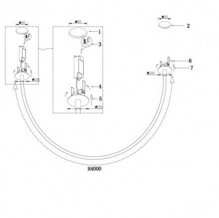 Светильник светодиодный подвесной Maytoni Tau MOD146PL-L40G3K