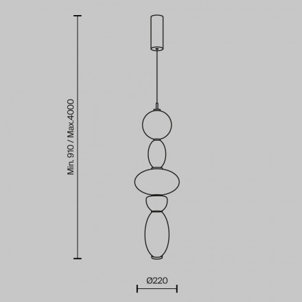 Светильник подвесной светодиодный Maytoni Adore MOD297PL-L24BS3K1