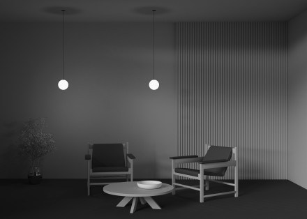 Подвесной светодиодный светильник Maytoni Technical Luna P039PL-5W4K-10INS-B