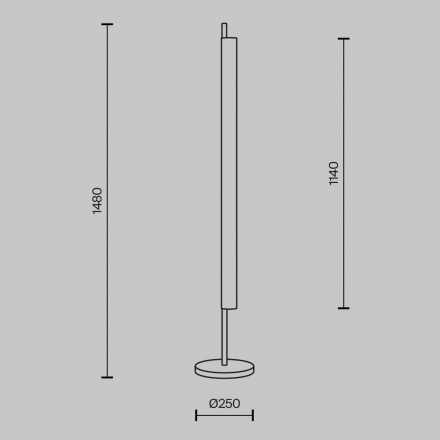 Торшер светодиодный Maytoni Loom MOD258FL-L15BS3K